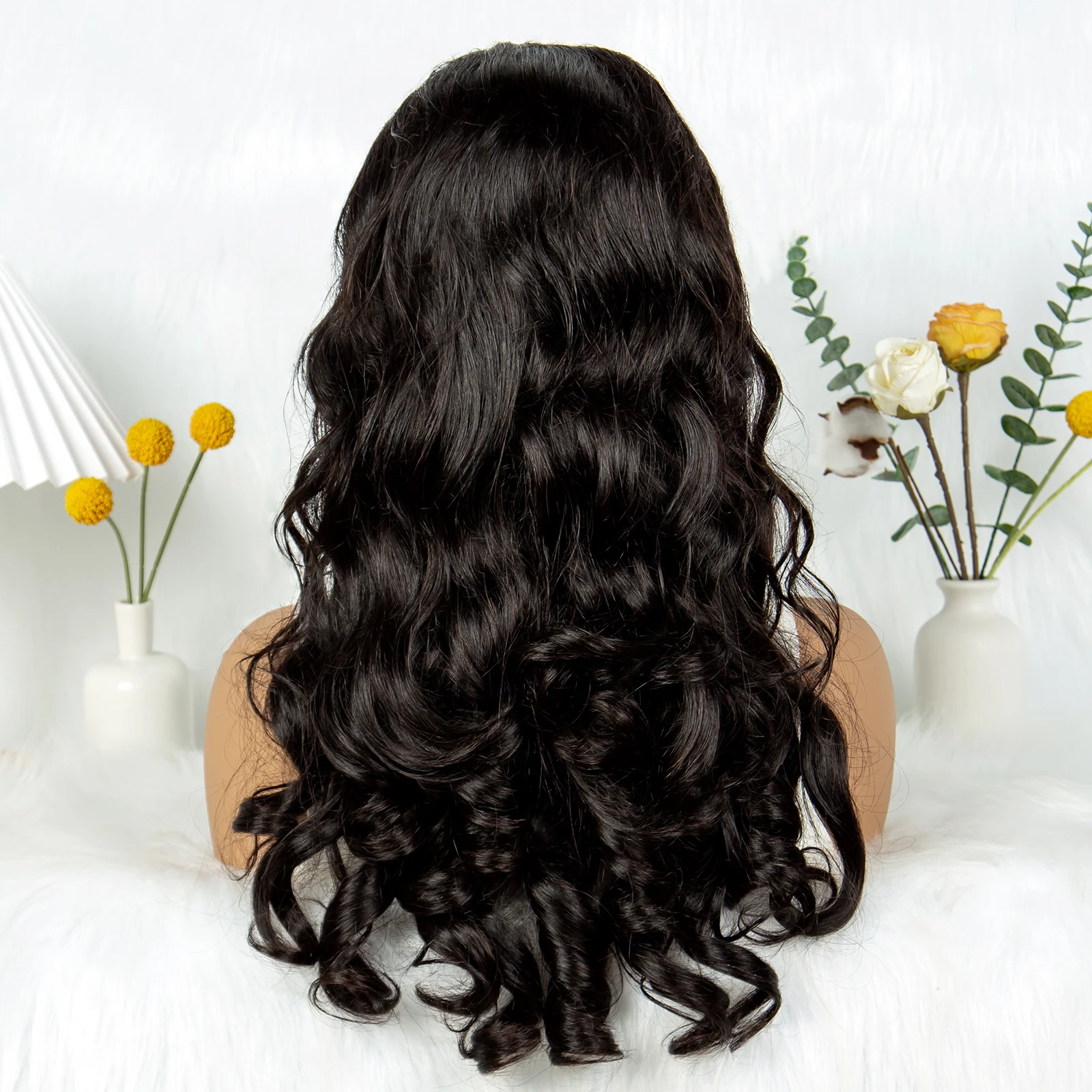 20" Körperwelle Brasilianische Echthaarperücken Natürliche Lockige Remy Haarperücken 250% Dichte Transparente 13x4 Spitze Frontal Perücken für Frauen