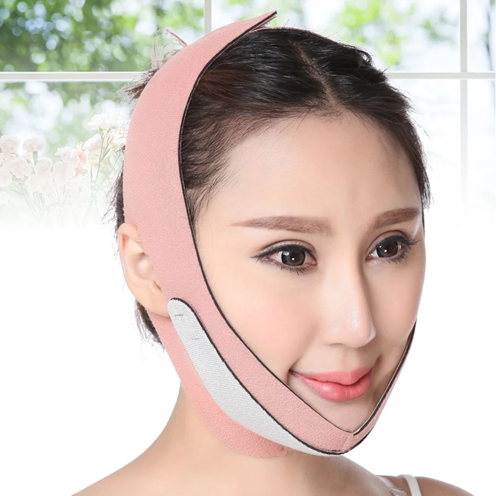 

1Pc Face Lifting Artifact V Shaped Masseter Muscle Bandage Slim Radiant Skin Pink Face Care Device