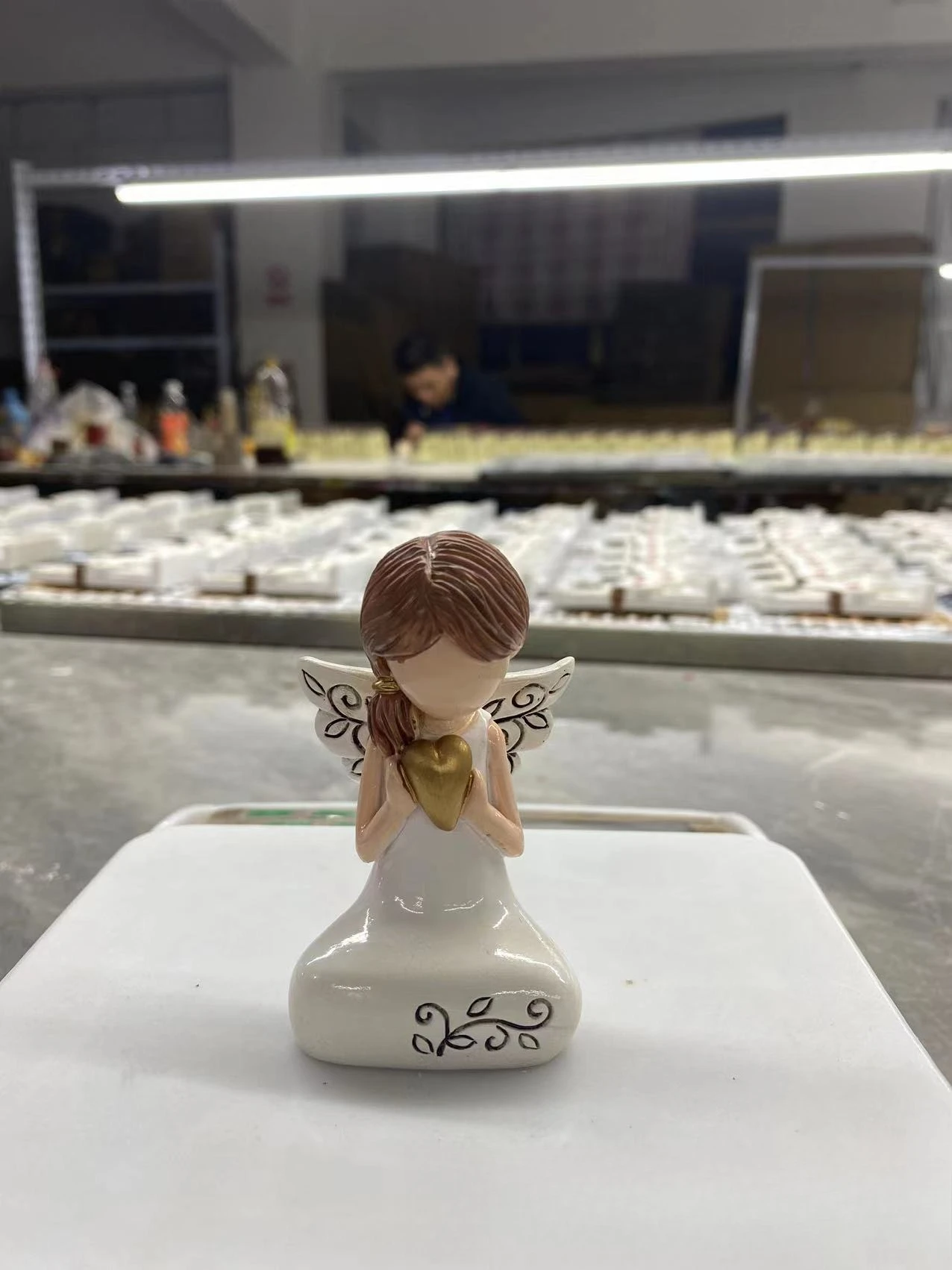 Resin Praying Angel Bible Statue