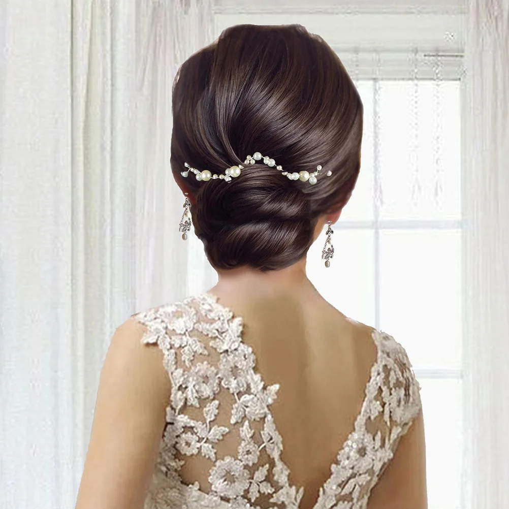 

Elegant Pearls Headband Wedding Bridal Hairband Bride Hair Accessory Pearl Hair Decor Headband for Wedding Bride Hairband