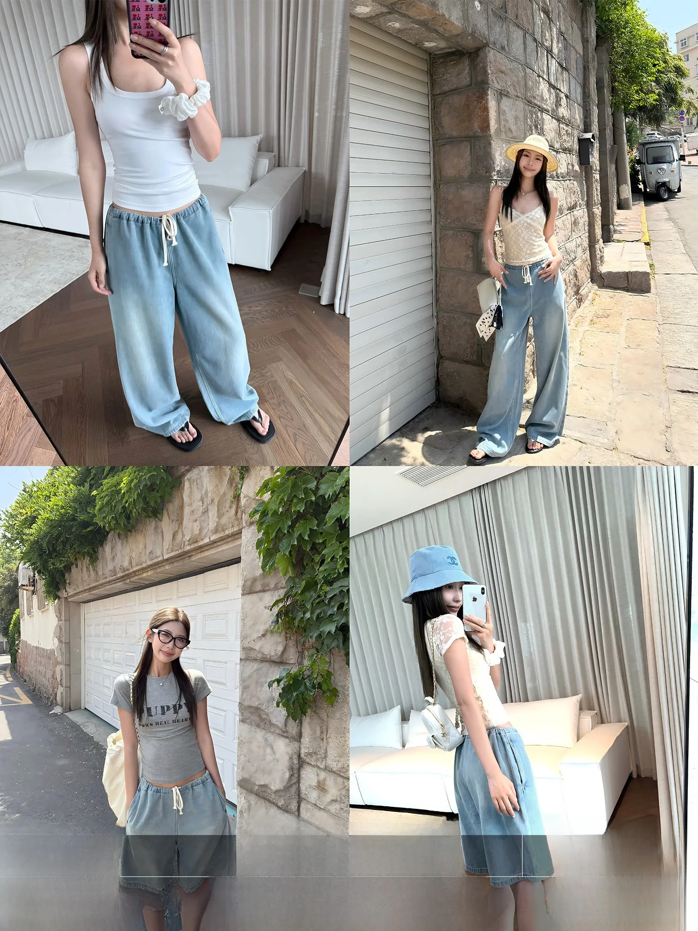 

Летние повседневные женские джинсы свободного кроя со средней посадкой, широкими штанинами, низкой посадкой, прямым кроем, синие, хлопковые, на молнии