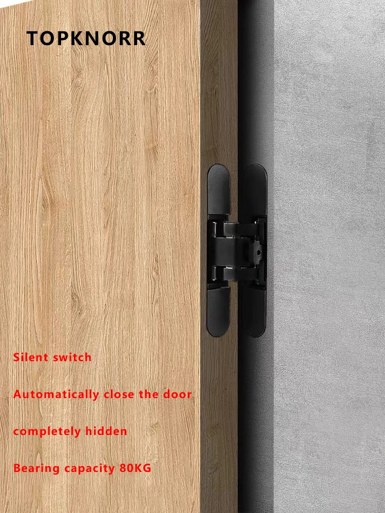 Imagem -05 - Dobradiça Invisível com Fechamento Automático Ajustável Tridimensional Amortecedor Hidráulico Porta Escondida Dobradiça Transversal