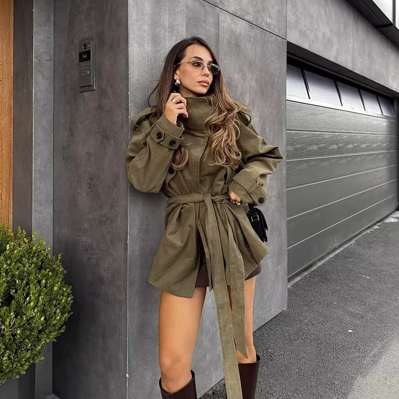 2025년 가을 여성용 신상 패션 루즈핏 롱 엘레강스 여성용 따뜻한 자켓 가을 스트릿 시크 청춘 휴가 여행 코트