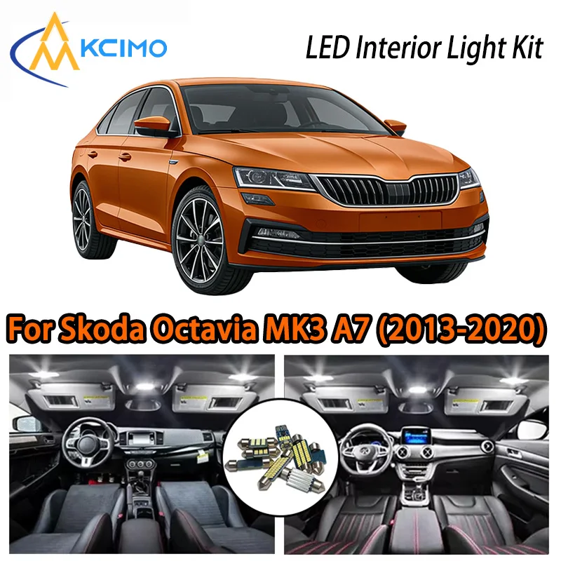 

KCIMO For Skoda Octavia MK3 A7 Sedan (2013-2020) Premium LED Interior Kit - 2 Colors , Quick Installation, Long-Lasting