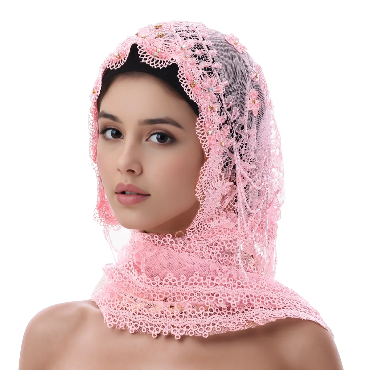 Handmade Stylish Shawl Scarf Headscarf Lace Wrap New Ethnic Fashion Tassel Heavy Craft Shawl for Women Daily Wear Decoration