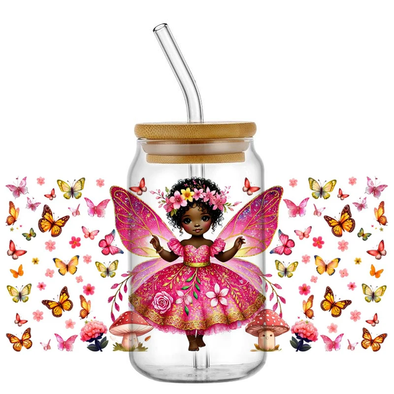 Princess dream butterfly design UV DTF Cup Wrap Transfer Waterproof Stickers 16OZ  To Apply Cup Wrap