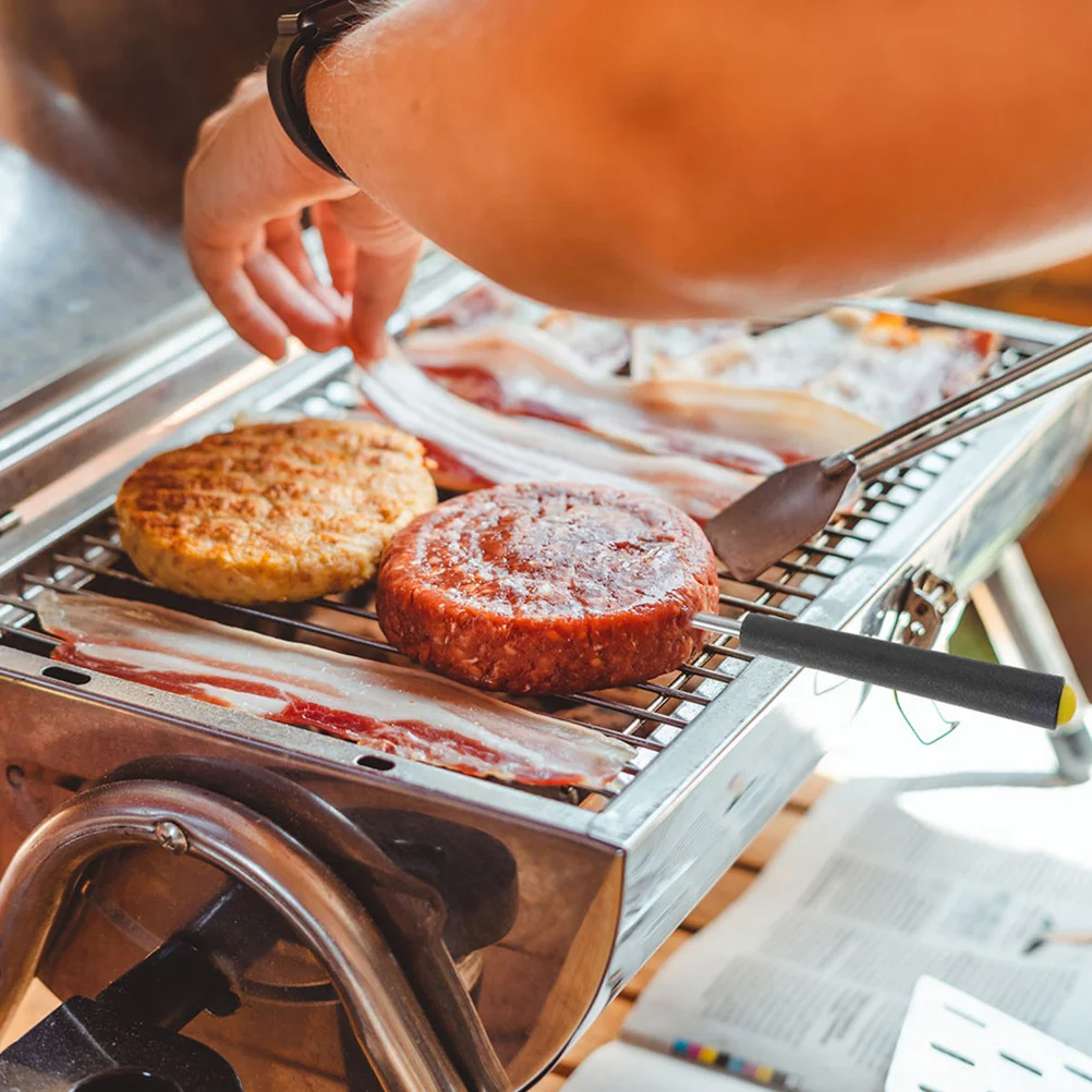 

5Pcs Stainless Steel Bbq Forks Manual Rotating Colorful Handles Ideal for Roasting Hot Dogs Marshmallows Campfire Cooking