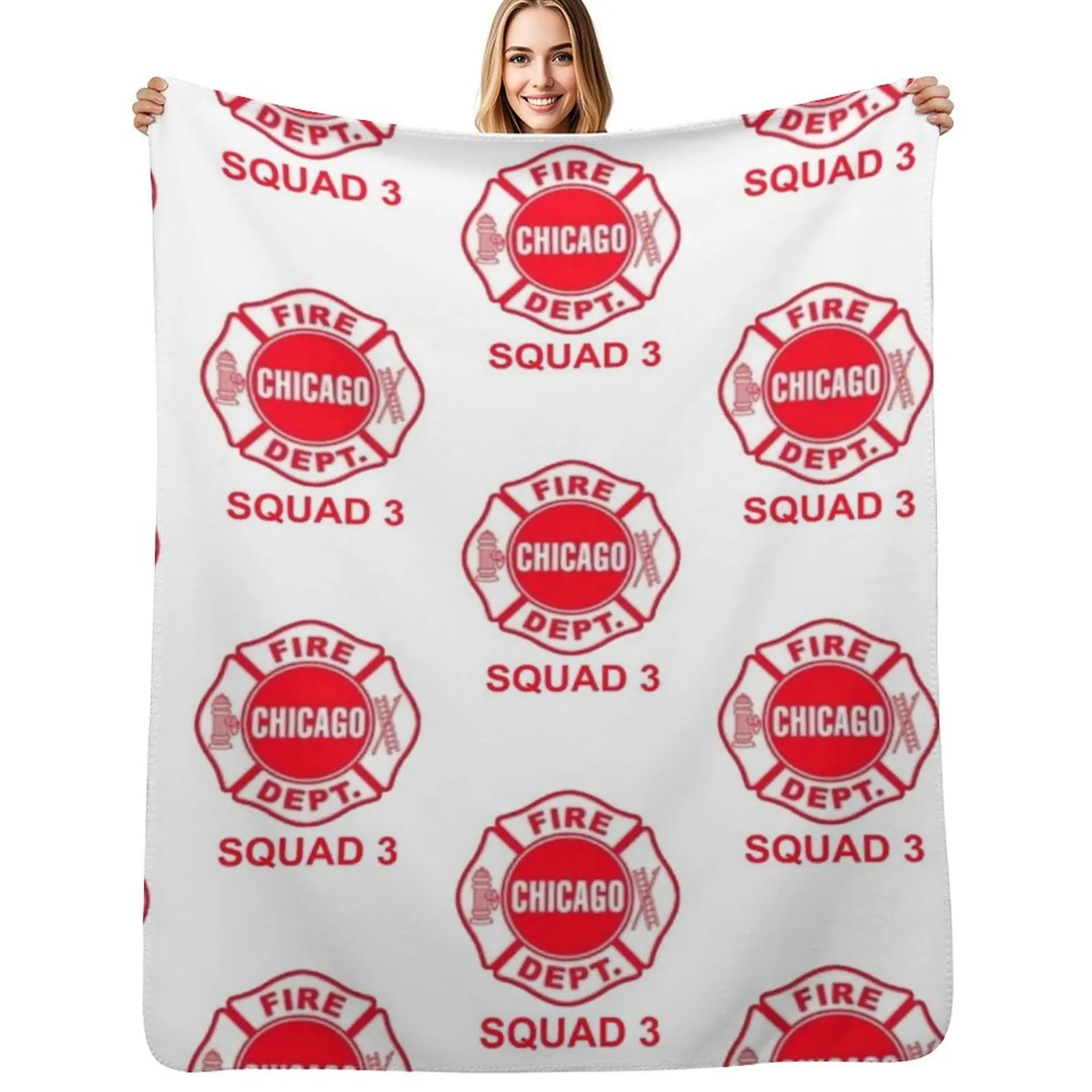 Chicago Fire Squad 3 Throw Blanket Thins Picnic Furrys Winter beds Soft Plush Plaid blankets ands Blankets