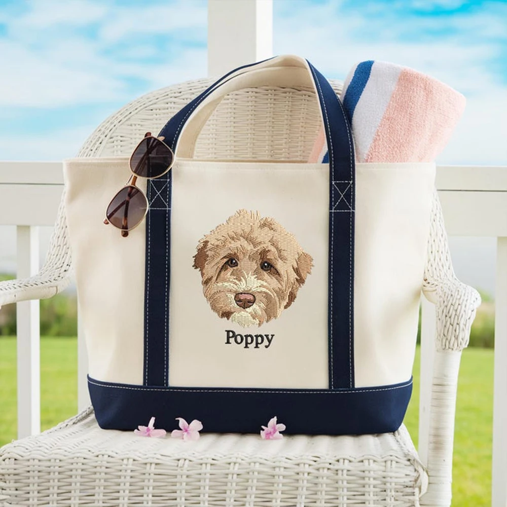 custom-pet-portrait-tote-bag-personalized-dog-cat-mom-gift-two-tone-color-block-canvas-tote-reusable-for-women-daily-commute