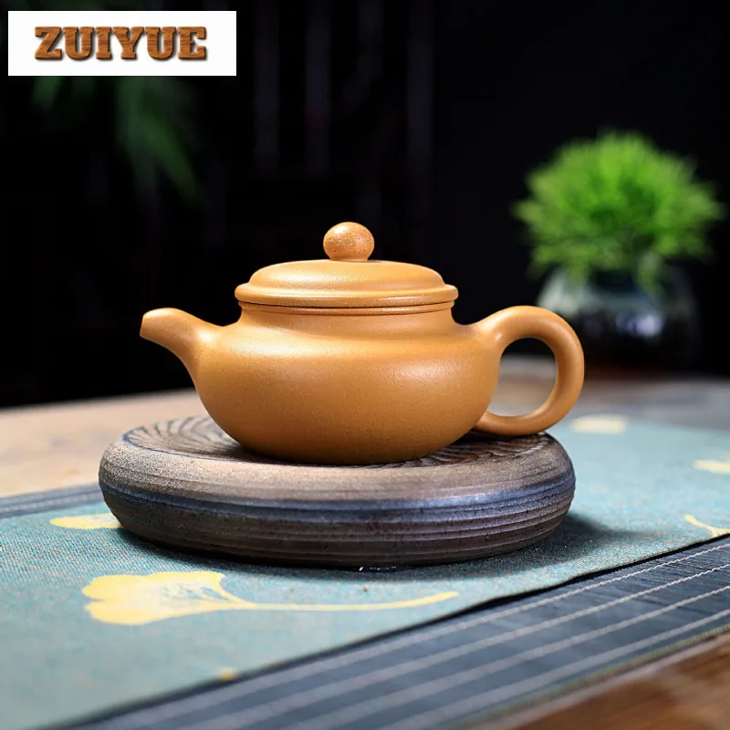 

240ml Aesthetic Yixing Purple Clay Teapots Handmade Antique Pot Raw Ore Section Mud Tea Making Kettle Zisha Tea Set Supplies