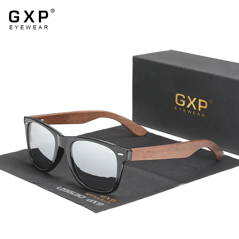GXP ريترو نظارات شمسية خشبية الرجال النساء الاستقطاب المضادة للأشعة فوق البنفسجية 400 نظارات الموضة عالية الجودة الجوز القيادة واقية من الشمس نظارات #4