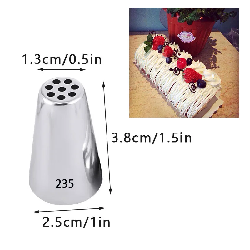 235 Cake Grass Cream Decoration Tips Stainless Steel Icing Piping Nozzles Cake Decorating Pastry Tip Sets Cupcake Tools Bakeware