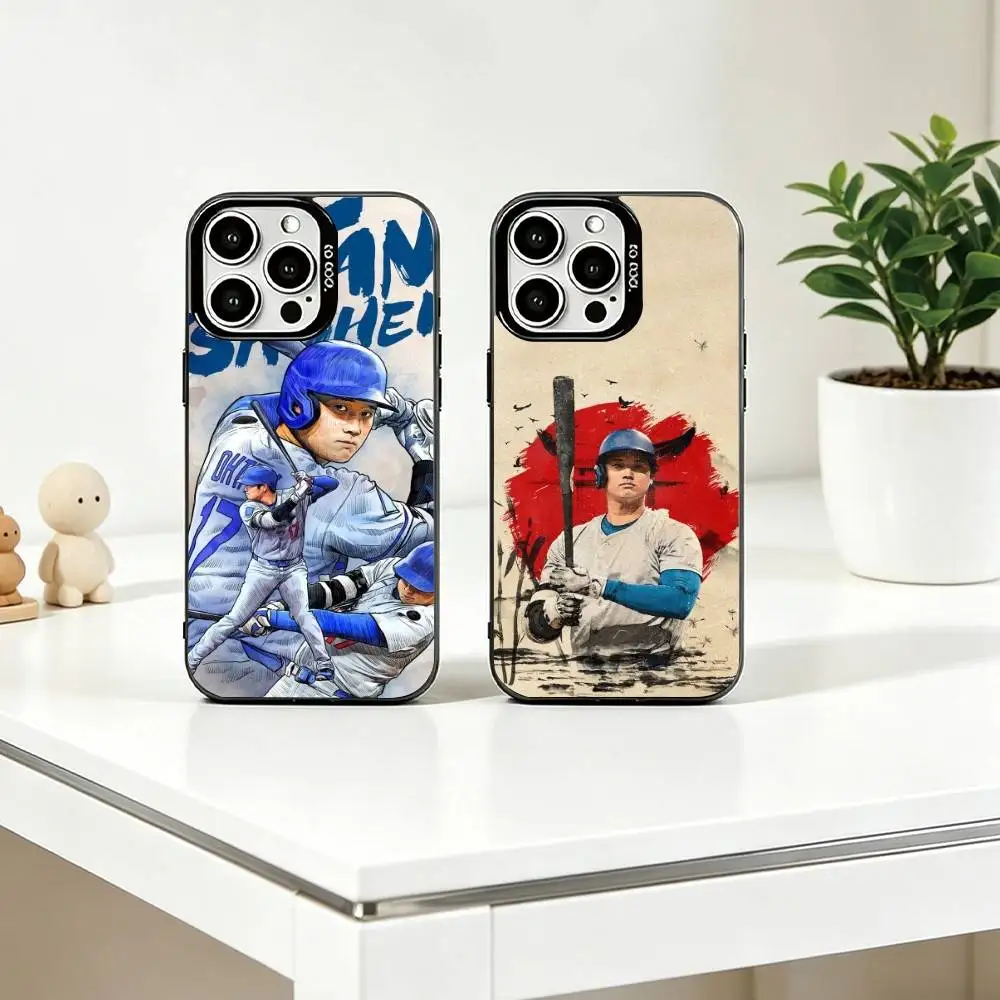 

Baseball star S-Shohei Ohtani Phone Case For iPhone 17,16,15,14,13,12,11 Plus,Pro Max,XS,Colorful Silver Phone case Funda Cover