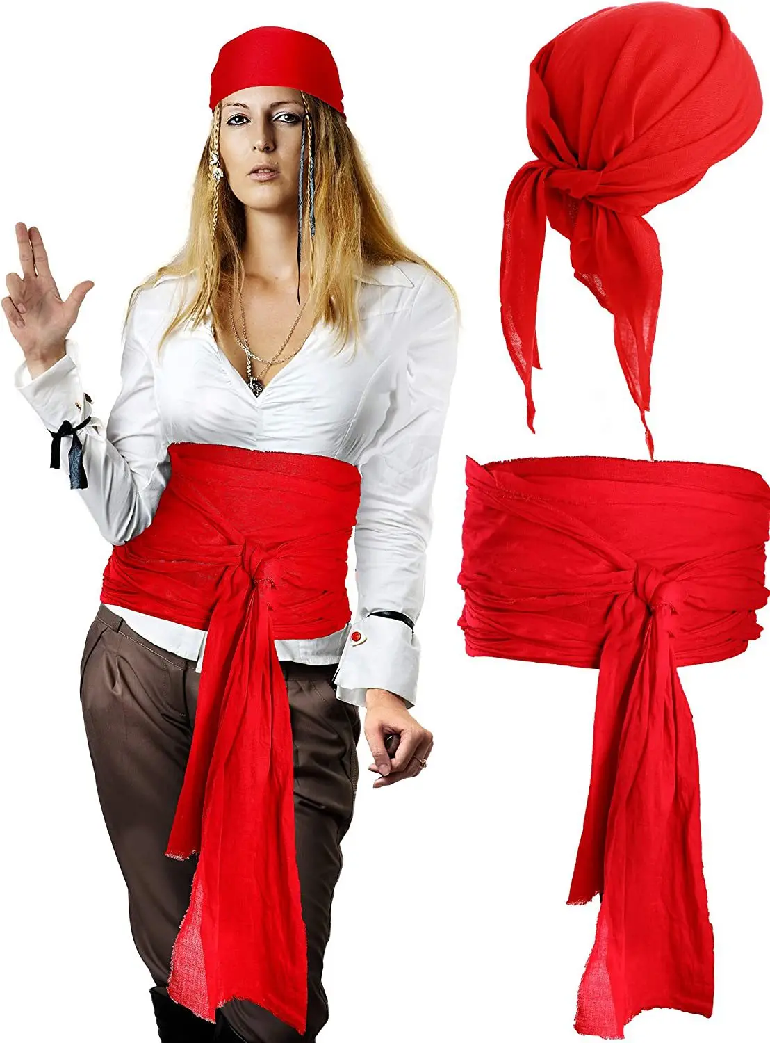 Unisex uomo donna Bandana Durag copricapo copricapo berretto da pirata in seta avvolgere cappelli la cintura