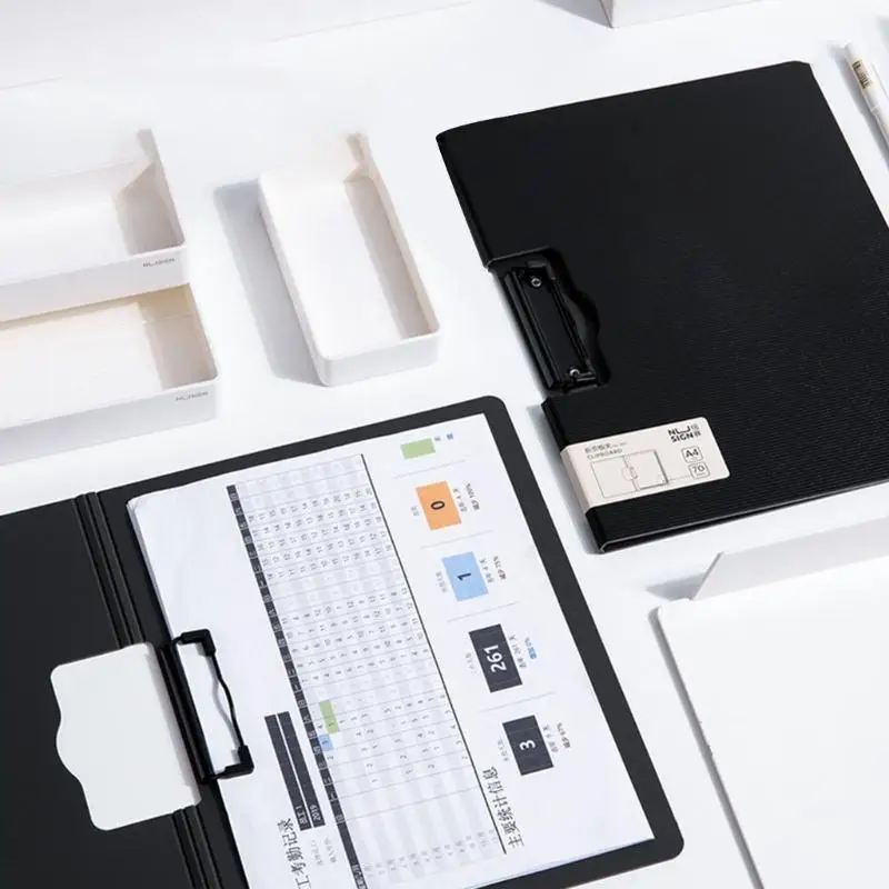 File Organiser Clipboard with Double Metal Clip Standard Size Flipping Clipboard D2RC
