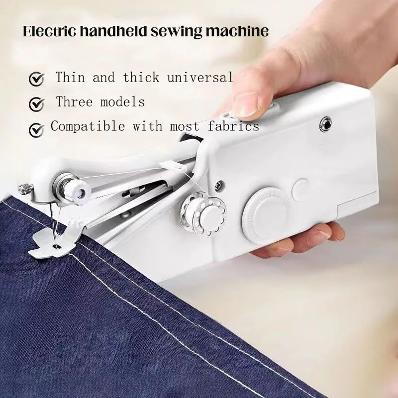 Máquina de costura manual DIY para iniciantes, Home Small Handheld Electric Portable MiNi Easy Manual Automatic Multi-function