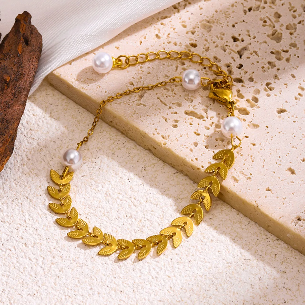 JP One Luxury Gold Color Fishtail Bracelet - Stainless Steel Jewelry for Women, Hypoallergenic Gift & Party Bangles Accessories