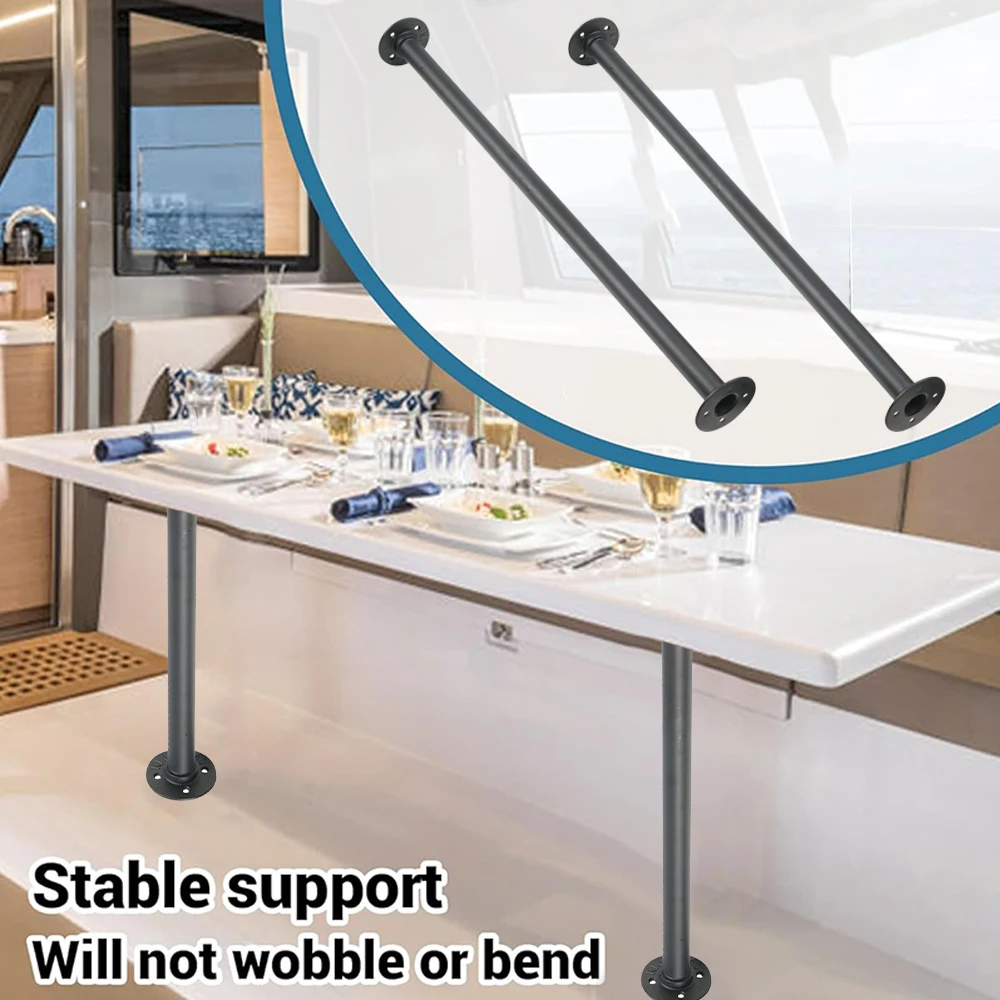 1Set RV Table Legs And Bases Aluminum RV Table Base Mount Bases And Legs RV Dinette Pedestal For  Deck Trailer Motorhome
