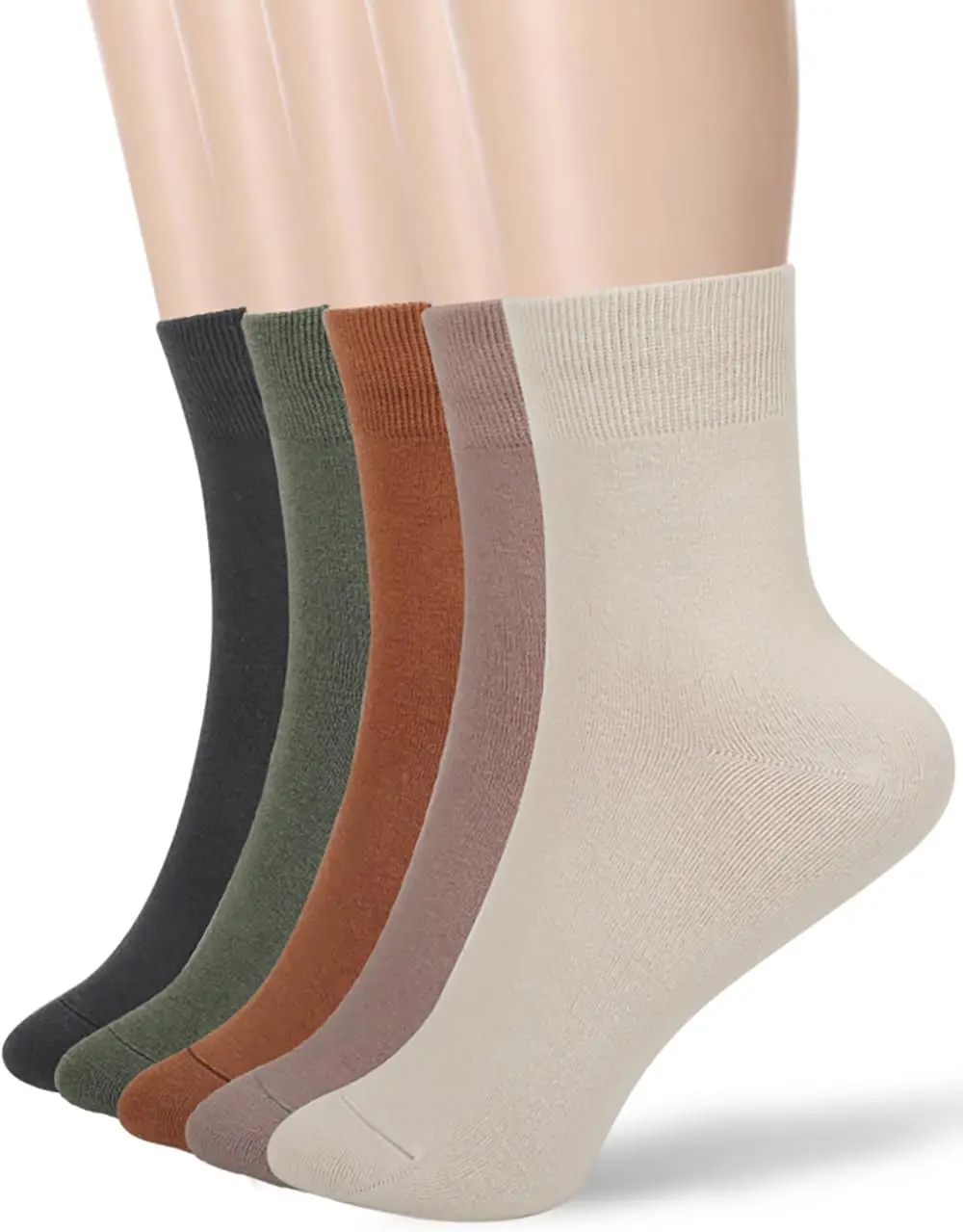 

Women's Thin Cotton Socks Soft Cozy Cute Ankle Crew Socks 5 Pairs
