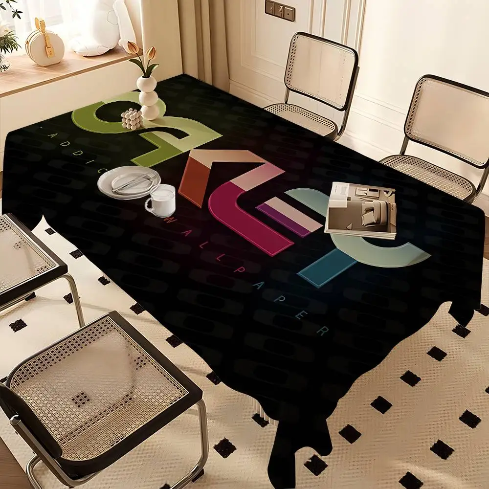 O-Oakleys logo Polyester Waterproof Tablecloth Bedside Table Dustproof Decorative Cloth Living Room Coffee Tablecloth