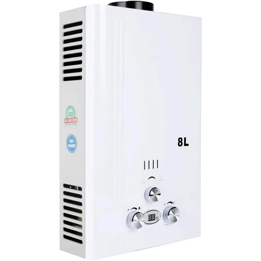 

8L Tankless Propane Gas WallMounted LPG Water Heater for Home Bath Use with Instant Hot Water Energy Efficient and Compact Desi