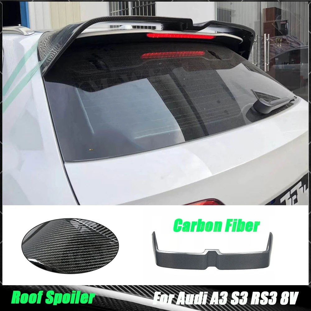 

Carbon Fiber FRP Rear Roof Spoiler Window Wing For Audi A3 S3 RS3 8V Hatchback 4 Door 2014 2015 2016 2017 2018