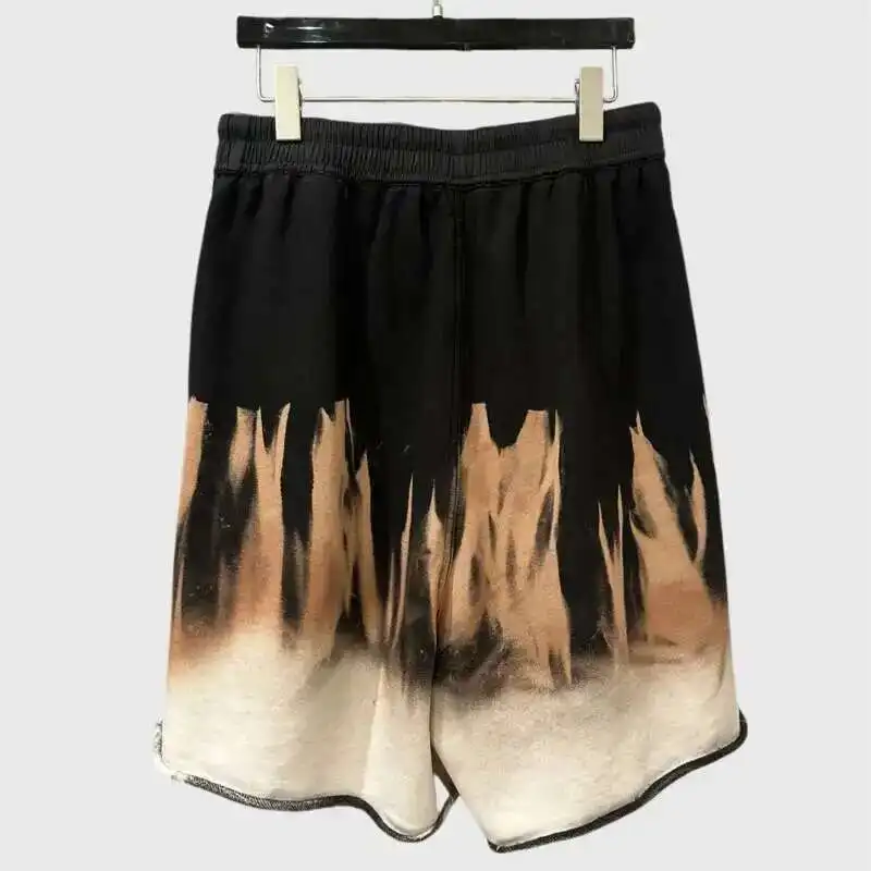 HKSH Spring Summer New Men Tide Dark RO Chic Capris Casual Cotton Elastic Waist Shorts High Street Tie Dye Washed Hip-hop HK4513