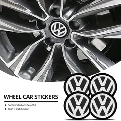 4Pcs 56mm Car Wheel Center Hub Cap Stickers Styling Car Accessories For Volkswagen CC R-Line Touran Golf Tiguan Beetle Arteon