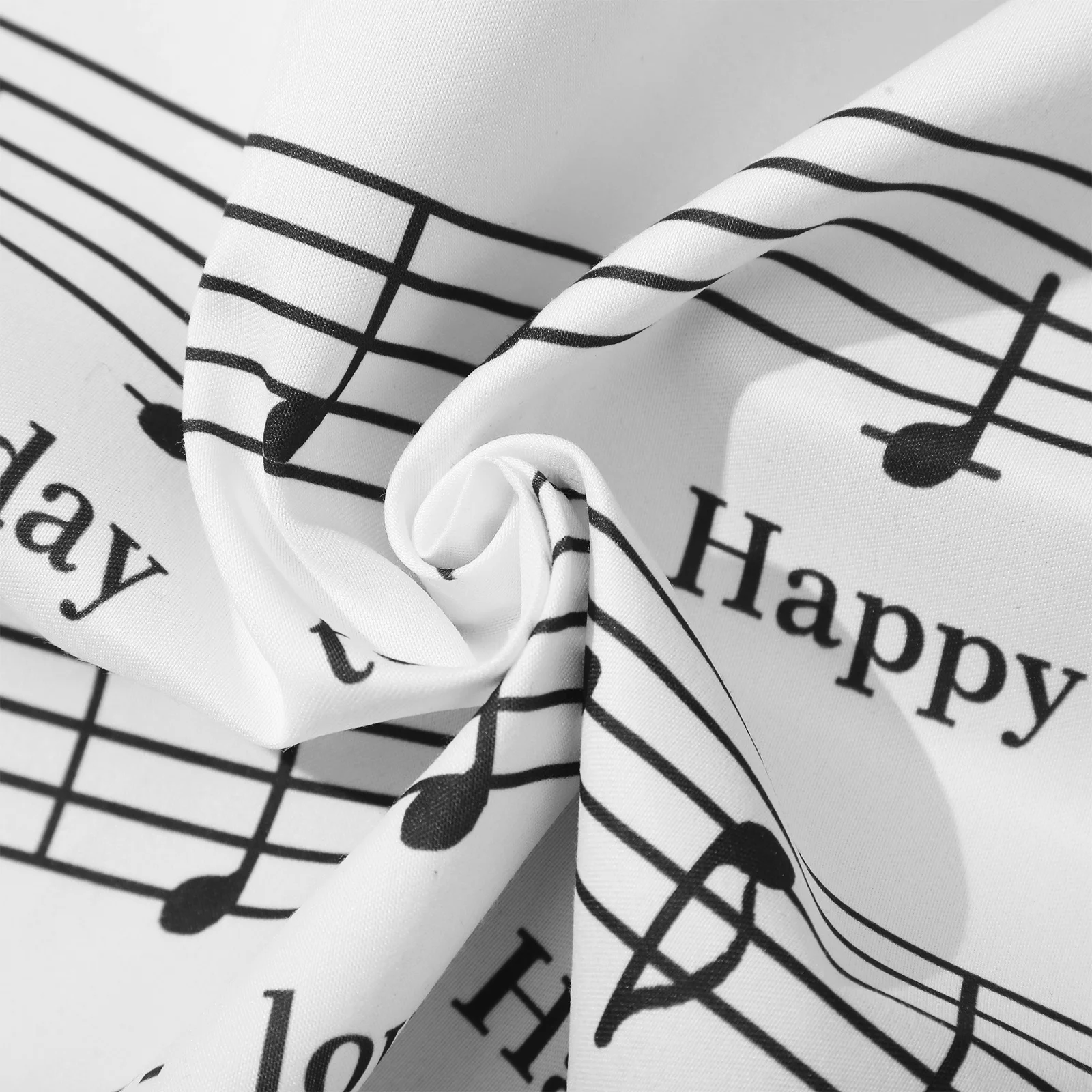 

Note Pattern Hanging Birthday Banner Polyester Background Cloth Photo Wall Decor Birthday Party Decoration Background Banner