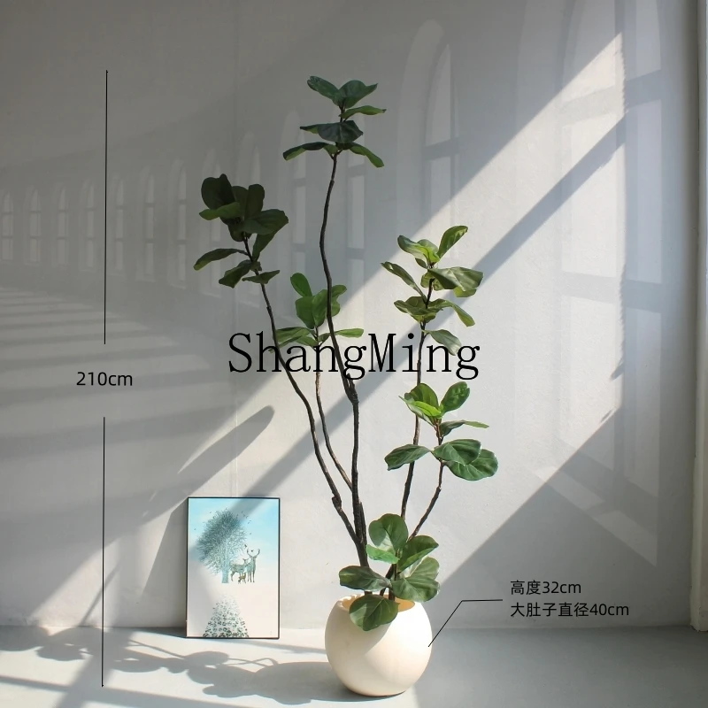 LXY high-end simulation green plant hotel shop famous hotel living room floor home decoration landscape tree