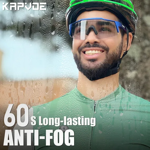 Imagen 2 del producto Kapvoe-gafas fotocromáticas antiniebla para ciclismo para hombre y mujer, lentes de sol para exteriores, para deportes de bicicleta de montaña, carreras de montaña, UV400