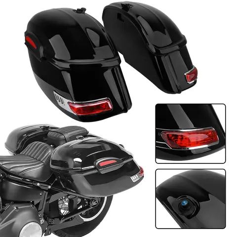 오토바이 사이드 케이스 사이드 박스 테일 러기지 패니어, 카고 블랙, 할리, 스즈키, 혼다용 범용 액세서리, 2 개