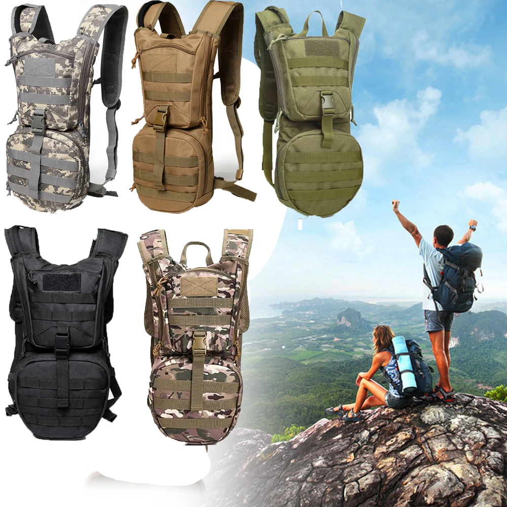 Cycling Backpack Waterproof Water Bladder Bag Tactical Military Outdoor Sport Climbing Hiking MTB Road Bike Hydration Backpack