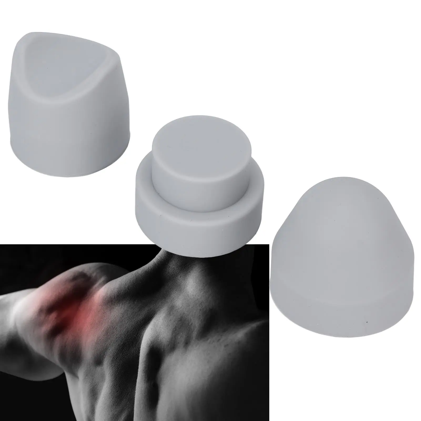 3Pcs Silicone Massage Heads for Shockwave Therapy  - ED Treatment Replacement