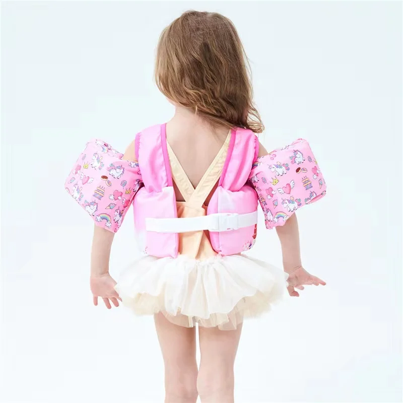 Children Summer Drowning Prevention Buoyancy Suit Board Vest Ring Shoulder Strap Floating Water Jacket Learning To Swim Swimsuit