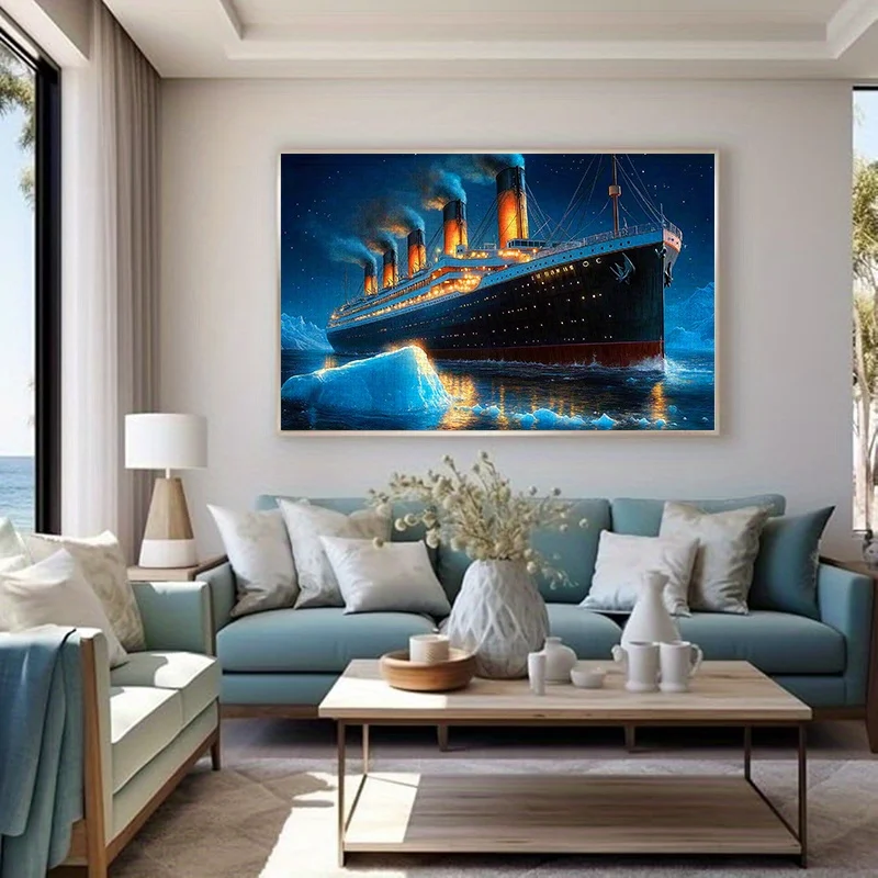 Rompecabezas nocturno de Iceberg Titanic Cruise Ship de 1000 piezas: un rompecabezas para adultos, ideal para familiares y amigos. Grandes opciones de regalo