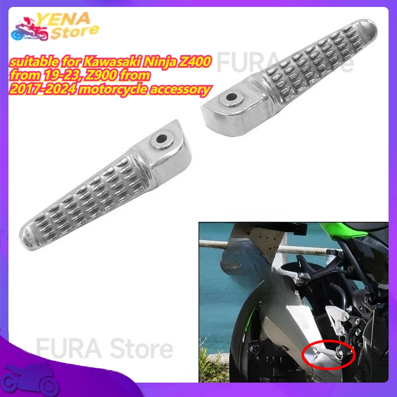 

The motorcycle rear seat footrest is suitable for Kawasaki Ninja Z400 from 19-23, Z900 from 2017-2024 motorcycle accessory