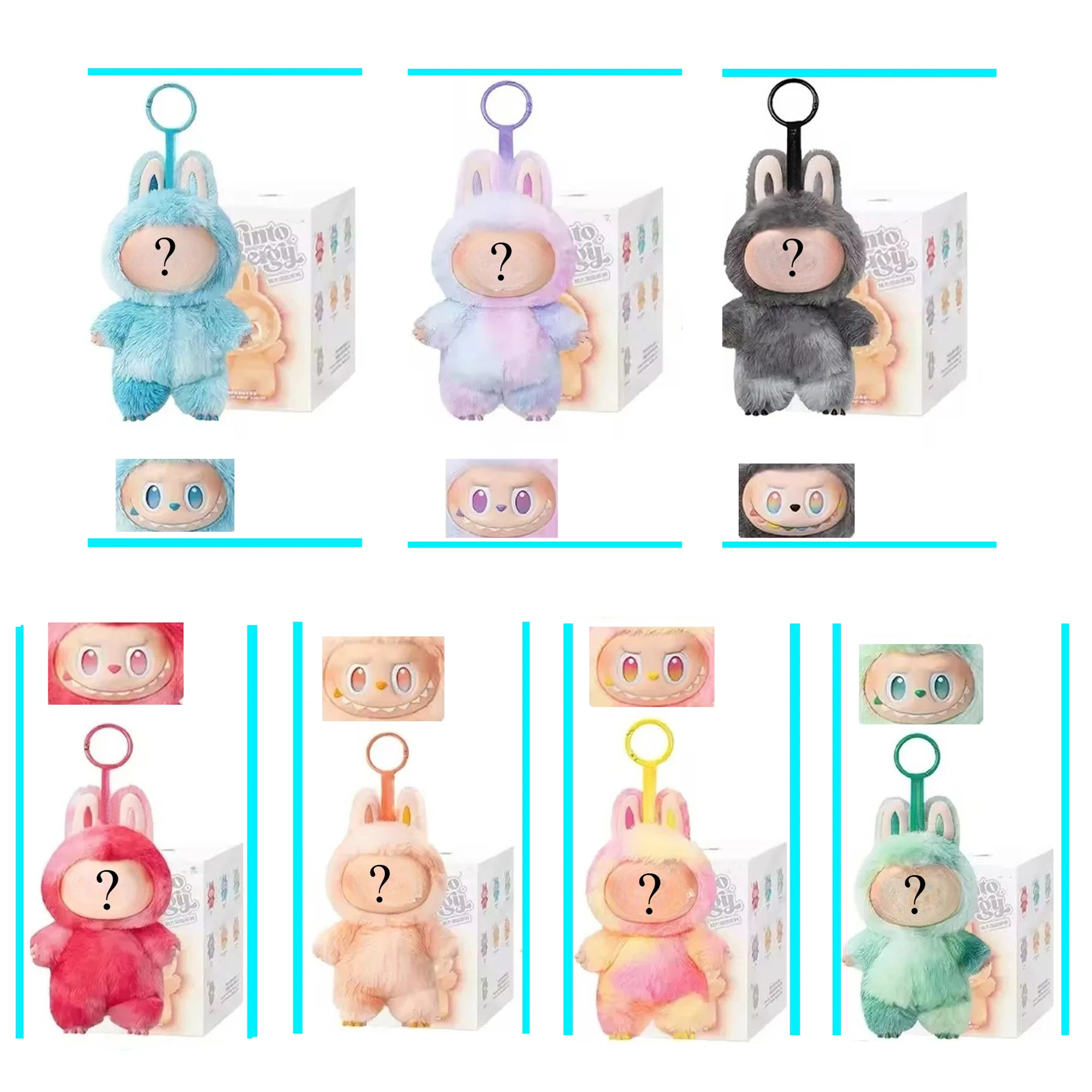 

DIY 1-7 шт. маленькие украшения LaPubu The Monsters V3 серия слепая плюшевая коробка виниловая основа игрушка анимированные персонажи загадочный брелок