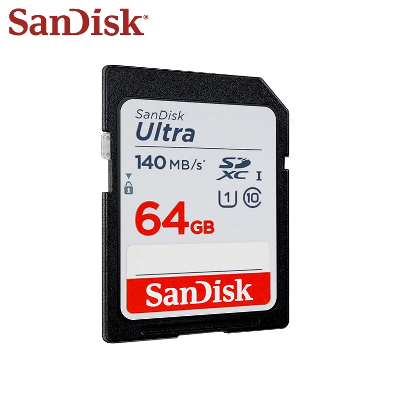 سانديسك-بطاقة SD للتخزين بسرعة عالية ، بطاقة للكاميرا ، فئة 10 ، U1 ، 32 جيجابايت ، 64 جيجابايت ، ذاكرة جي بي ، جي بي ، أصلي