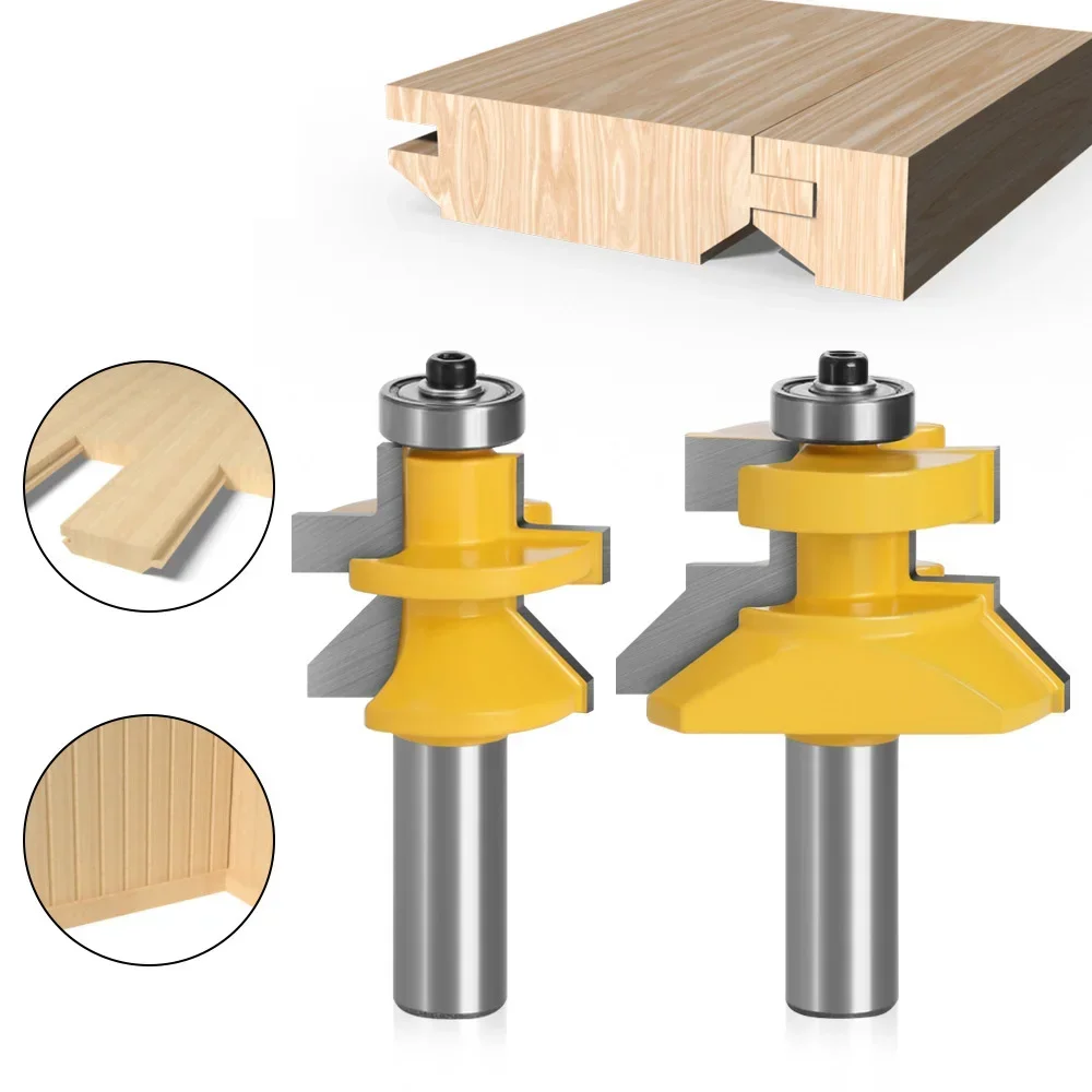 2PC 1/2 "12.7MM 12MM Shank Milling เครื่องตัดไม้แกะสลัก 120 องศา Router Bit Milling เครื่องตัดกรอบ Groove tenon แกะสลัก