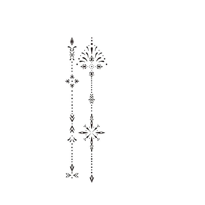 สติกเกอร์รอยสักชั่วคราวที่ทันสมัยและเซ็กซี่พร้อมองค์ประกอบดอกไม้ไฟที่สวยงามสำหรับน่อง กันน้ำและกันเหงื่อ