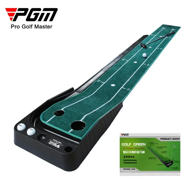 PGM Ball Return 3M Indoor Golf Putter Trainer Set Golf Practice Putting Mat Golf Green Fairway Trainer with Baffle Training Aids