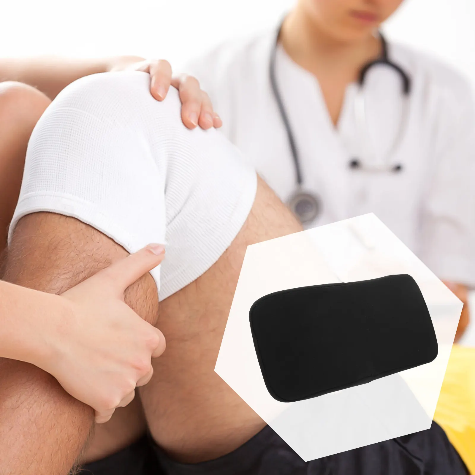Memory Foam Knee Pad Cushion Cover Reusable Protective Pad for Knee Walker Scooter Indoor Outdoor Use Walking Aid Accessory