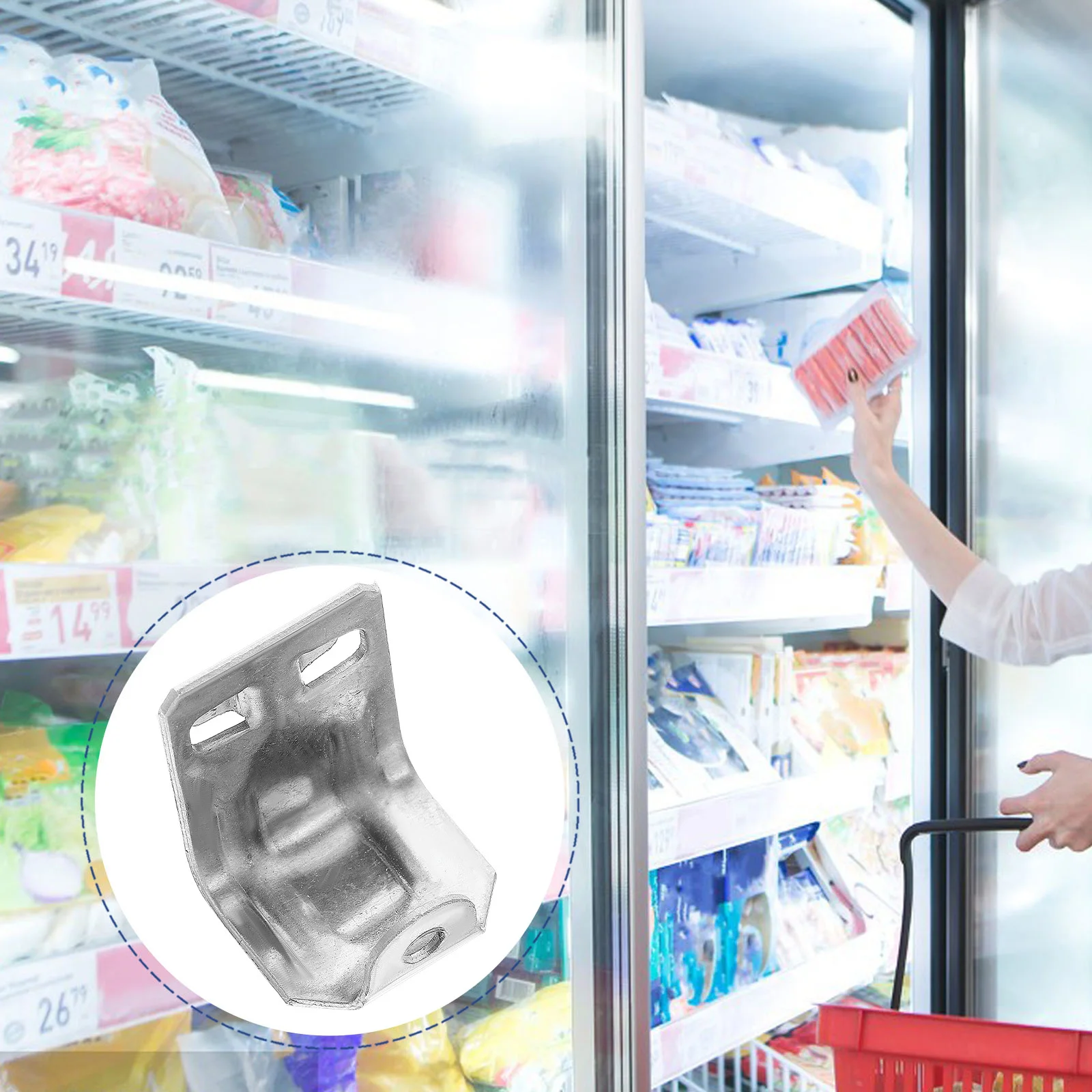 

4pcs Refrigerator Accessories Clip Stainless Steel Freezer Shelf Clip Hook For Cooler Organizer Support Clamp Tool