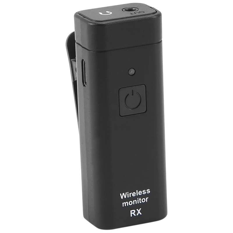 UHF Wireless In-Ear Monitor System Transmitter Receiver Digital Sound Stage Sound Card (Black)