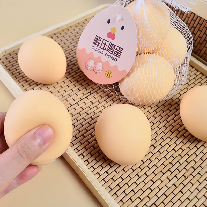 Egg Squeeze Toy Squishi Children Squeezing Poached Egg Kneading Mini Chick Eggs Stress Relief Toy Egg Pinch Toy For Toddler