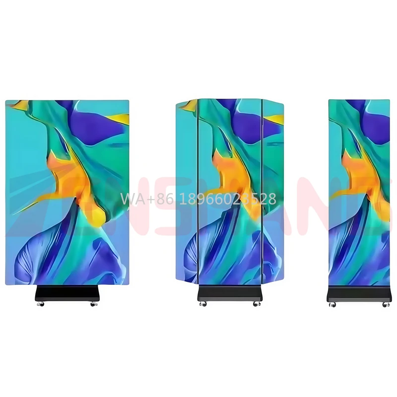 

Video Ads P1.25 P1.53 Indoor/Outdoor LED Display Trifold LED Poster Screen for Shopping Mall Retail Store Elevator Advertising