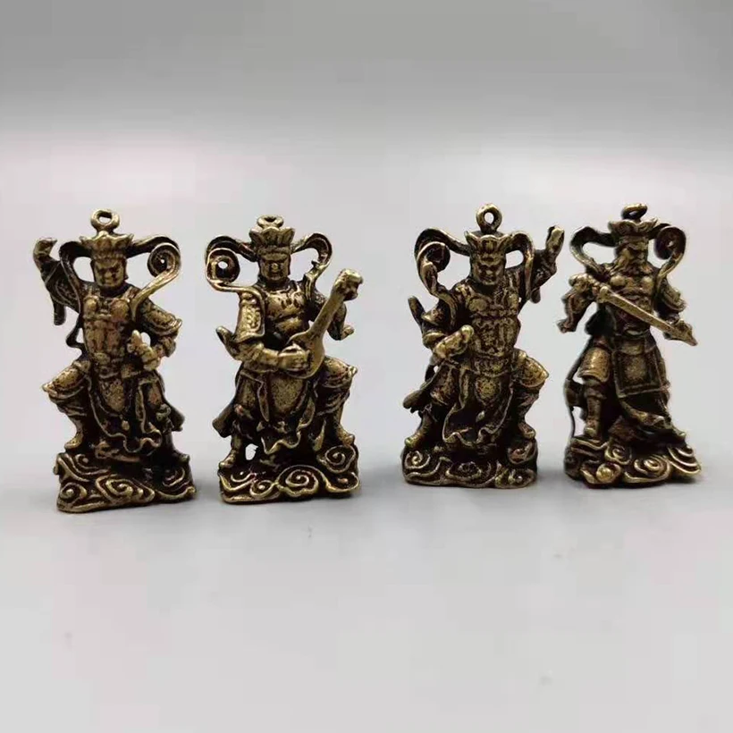 

Bronze collection Brass trumpet four kings a set of ornaments home decoration key chain