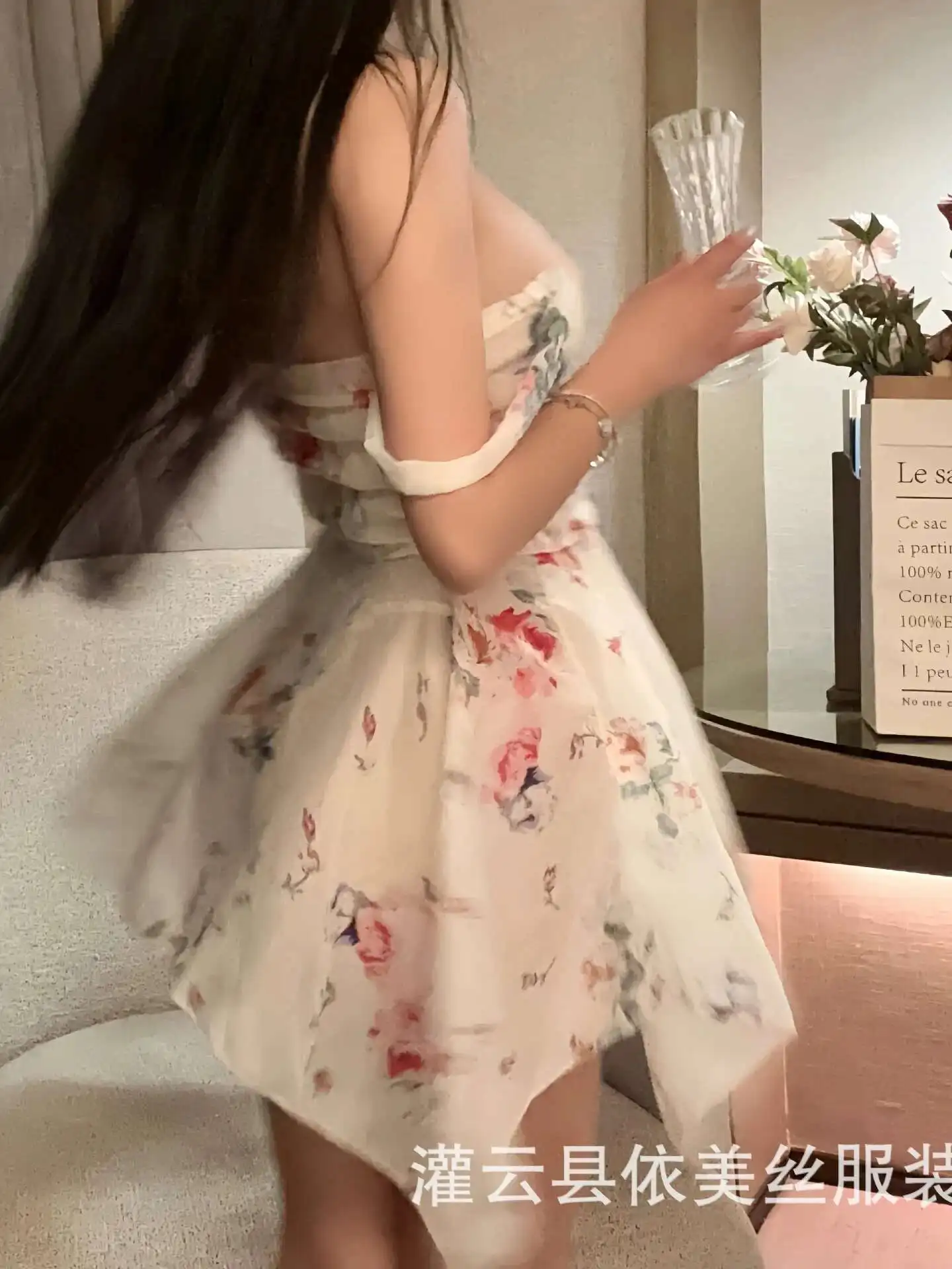 Dolce moda mini abito serbatoio dolce donna coreana sexy puro desiderio per flirt floreale vestito piccante caldo elegante 2025 nuovo Top 4YSF