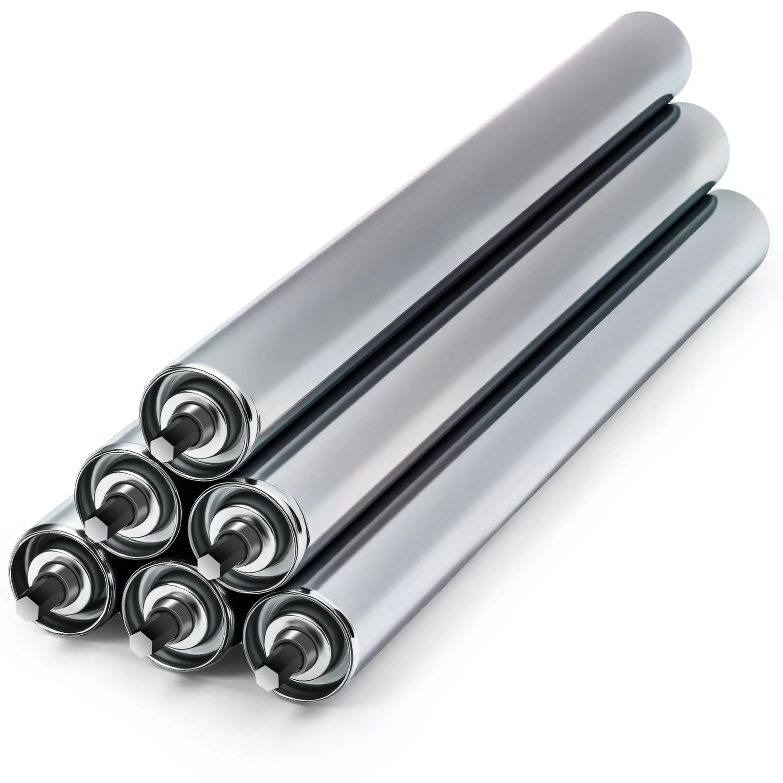 25/38/50/60mm Diamete Heavy Duty Assembly Line Conveyor Roller for Trailer Belt & Material Handling Load Assist Length 100~500mm